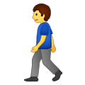 🚶‍♂️ Emoji Homem Andando na Samsung One UI 4.0 January 2022.