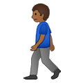🚶🏾‍♂️ Emoji Hombre Caminando: Tono De Piel Oscuro Medio en Samsung One UI 4.0 January 2022.