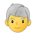 Emoji 👨‍🦳 Uomo: Capelli Bianchi su Samsung One UI 4.0 January 2022.