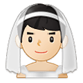 👰🏻‍♂️ Emoji Noivo Com Véu: Pele Clara na Samsung One UI 4.0 January 2022.