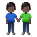 👬🏿 Emoji händchenhaltende Männer: dunkle Hautfarbe Samsung One UI 4.0 January 2022.