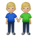 👬🏼 Emoji händchenhaltende Männer: mittelhelle Hautfarbe Samsung One UI 4.0 January 2022.