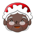 Emoji 🤶🏿 Mamma Natale: Carnagione Scura su Samsung One UI 4.0 January 2022.