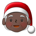 Emoji 🧑🏿‍🎄 Santa Claus: Carnagione Scura su Samsung One UI 4.0 January 2022.