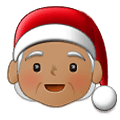 Emoji 🧑🏽‍🎄 Santa Claus: Carnagione Olivastra su Samsung One UI 4.0 January 2022.