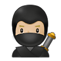 🥷🏼 Emoji Ninja: Tono De Piel Claro Medio en Samsung One UI 4.0 January 2022.