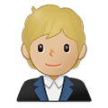 Emoji 🧑🏼‍💼 Persona Che Fa Un Lavoro D’ufficio: Carnagione Abbastanza Chiara su Samsung One UI 4.0 January 2022.