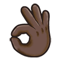 👌🏿 Emoji OK-Zeichen: dunkle Hautfarbe Samsung One UI 4.0 January 2022.