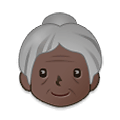 👵🏿 Emoji Anciana: Tono De Piel Oscuro en Samsung One UI 4.0 January 2022.