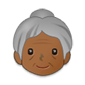 👵🏾 Emoji Idosa: Pele Morena Escura na Samsung One UI 4.0 January 2022.