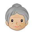 Émoji 👵🏼 Femme âgée : Peau Moyennement Claire sur Samsung One UI 4.0 January 2022.