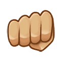 👊🏼 Emoji Soco: Pele Morena Clara na Samsung One UI 4.0 January 2022.