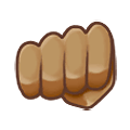 Emoji 👊🏽 Pugno Chiuso: Carnagione Olivastra su Samsung One UI 4.0 January 2022.