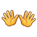 👐 Emoji Mãos Abertas na Samsung One UI 4.0 January 2022.
