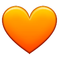 🧡 Emoji Coração Laranja na Samsung One UI 4.0 January 2022.
