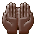 🤲🏿 Emoji Handflächen nach oben: dunkle Hautfarbe Samsung One UI 4.0 January 2022.