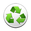 ♽ Emoji Símbolo de reciclagem de papel parcial na Samsung One UI 4.0 January 2022.