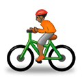 🚴🏾 Emoji Ciclista: Pele Morena Escura na Samsung One UI 4.0 January 2022.