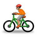 Émoji 🚴🏽 Cycliste : Peau Légèrement Mate sur Samsung One UI 4.0 January 2022.