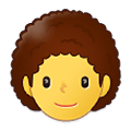 Emoji 🧑‍🦱 Persona: Capelli Ricci su Samsung One UI 4.0 January 2022.