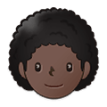 Emoji 🧑🏿‍🦱 Persona: Carnagione Scura E Capelli Ricci su Samsung One UI 4.0 January 2022.