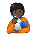 Emoji 🧑🏿‍🍼 Persona Che Allatta: Carnagione Scura su Samsung One UI 4.0 January 2022.