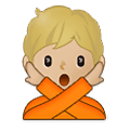 🙅🏼 Emoji Person mit überkreuzten Armen: mittelhelle Hautfarbe Samsung One UI 4.0 January 2022.