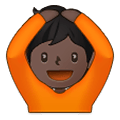 🙆🏿 Emoji Persona Haciendo El Gesto De «de Acuerdo»: Tono De Piel Oscuro en Samsung One UI 4.0 January 2022.
