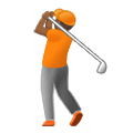 🏌🏾 Emoji Golfista: Pele Morena Escura na Samsung One UI 4.0 January 2022.