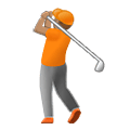 🏌🏽 Emoji Golfista: Pele Morena na Samsung One UI 4.0 January 2022.