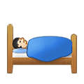 🛌🏻 Emoji im Bett liegende Person: helle Hautfarbe Samsung One UI 4.0 January 2022.