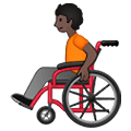 🧑🏿‍🦽 Emoji Person in manuellem Rollstuhl: dunkle Hautfarbe Samsung One UI 4.0 January 2022.