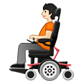 🧑🏻‍🦼 Emoji Person in motorisiertem Rollstuhl: helle Hautfarbe Samsung One UI 4.0 January 2022.