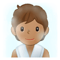 🧖🏽 Emoji Person in Dampfsauna: mittlere Hautfarbe Samsung One UI 4.0 January 2022.
