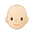 🧑🏻‍🦲 Emoji Persona: Tono De Piel Claro, Sin Pelo en Samsung One UI 4.0 January 2022.