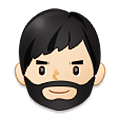 Emoji 🧔🏻 Uomo Con La Barba: Carnagione Chiara su Samsung One UI 4.0 January 2022.