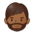🧔🏾 Emoji Mann: mitteldunkle Hautfarbe, Bart Samsung One UI 4.0 January 2022.