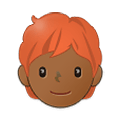 🧑🏾‍🦰 Emoji Persona: Tono De Piel Oscuro Medio, Pelo Pelirrojo en Samsung One UI 4.0 January 2022.
