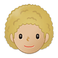 🧑🏼‍🦱 Emoji Persona: Tono De Piel Claro Medio, Pelo Rizado en Samsung One UI 4.0 January 2022.
