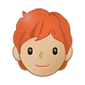 🧑🏼‍🦰 Emoji Erwachsener: mittelhelle Hautfarbe, rotes Haar Samsung One UI 4.0 January 2022.