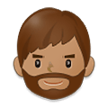 🧔🏽 Emoji Persona Con Barba: Tono De Piel Medio en Samsung One UI 4.0 January 2022.