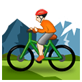 🚵🏻 Emoji Pessoa Fazendo Mountain Bike: Pele Clara na Samsung One UI 4.0 January 2022.