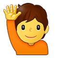 Emoji 🙋 Persona Con Mano Alzata su Samsung One UI 4.0 January 2022.