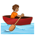 🚣🏽 Emoji Person im Ruderboot: mittlere Hautfarbe Samsung One UI 4.0 January 2022.