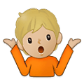Emoji 🤷🏼 Persona Che Scrolla Le Spalle: Carnagione Abbastanza Chiara su Samsung One UI 4.0 January 2022.