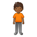 🧍🏾 Emoji Persona De Pie: Tono De Piel Oscuro Medio en Samsung One UI 4.0 January 2022.