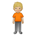 🧍🏼 Emoji stehende Person: mittelhelle Hautfarbe Samsung One UI 4.0 January 2022.