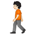 🚶🏻 Emoji Persona Caminando: Tono De Piel Claro en Samsung One UI 4.0 January 2022.