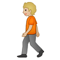 🚶🏼 Emoji Persona Caminando: Tono De Piel Claro Medio en Samsung One UI 4.0 January 2022.