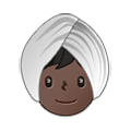 Emoji 👳🏿 Persona Con Turbante: Carnagione Scura su Samsung One UI 4.0 January 2022.